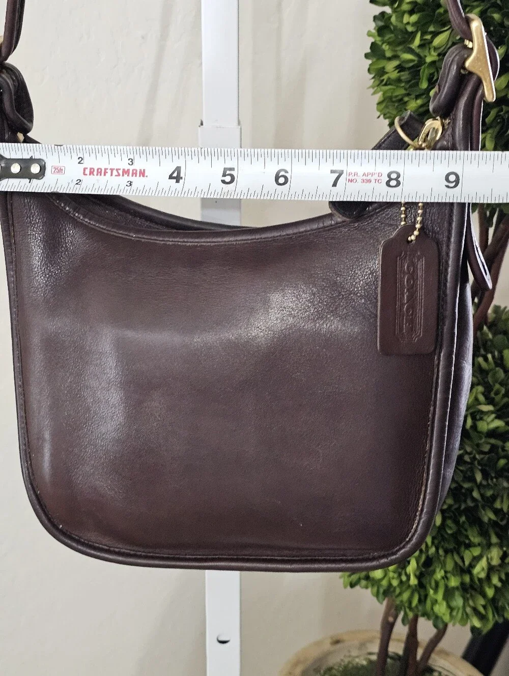 Vintage Coach Janice Legacy bag 9950 rich brown leather and brass hardware